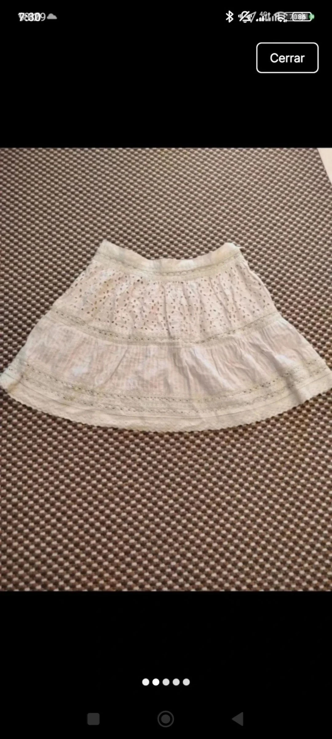 Falda puntilla zara t.36. zara trafaluc